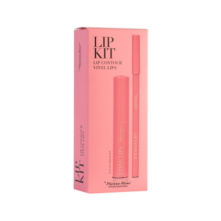 PIERRE RENE Lip Kit zestaw pomadka z kredką do ust 01 Coral Fusion