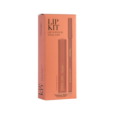 PIERRE RENE Lip Kit zestaw pomadka z kredką do ust 04 Warm Nude Fusion