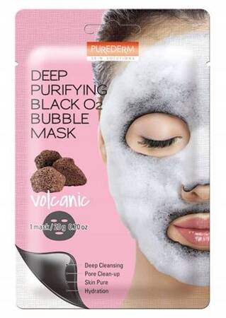 PUREDERM Bubble bąbelkująca maska do twarzy wegańska Volcanic 20g