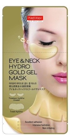 PUREDERM Eye Hyro Gold Gel Mask maska pod oczy i na szyję 39ml