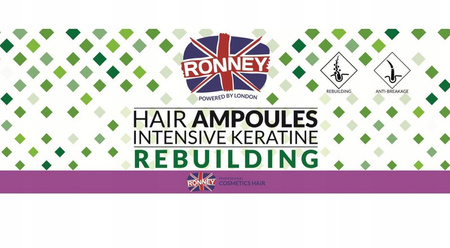 RONNEY Hair Ampoules ampułki z keratyną 12x10ml 