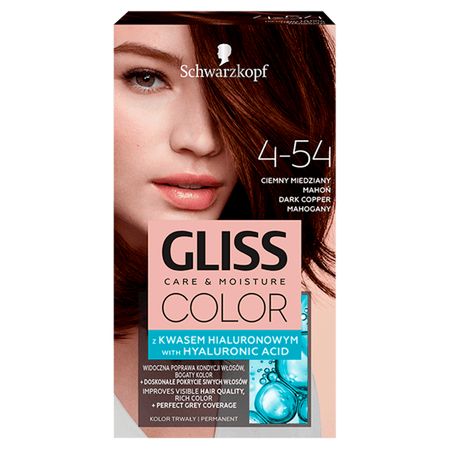 SCHWARZKOPF Gliss Color farba 4-54 Ciemny Miedziany Mahoń