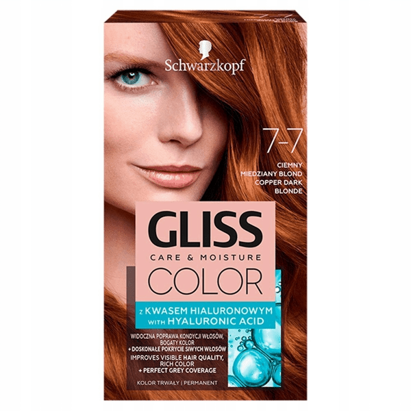 SCHWARZKOPF Gliss Color farba 7-7 Ciemny Miadziany Blond
