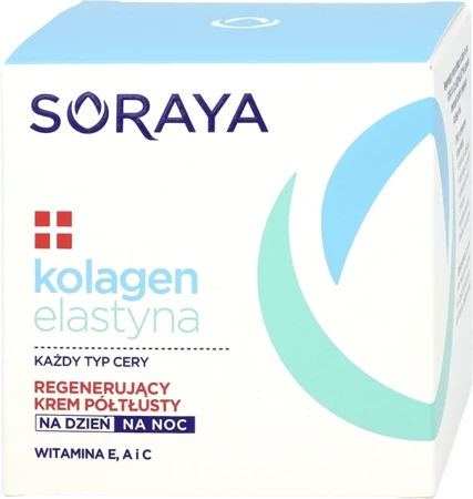 SORAYA  Kolagen Elastyna półtłusty krem regenerujący 50ml