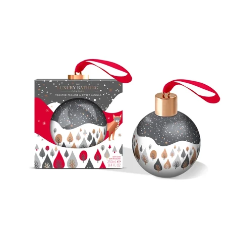 THE LUXURY BATHING Toasted Praline & Sweet Vanilla bombka z płynem do kąpieli Festive 250ml 