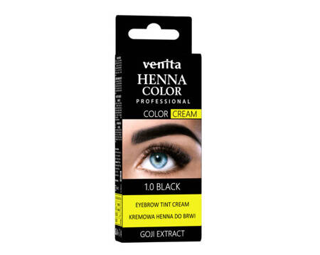 VENITA Henna Color Cream Goji kremowa henna do brwi 1.0 Black 15g