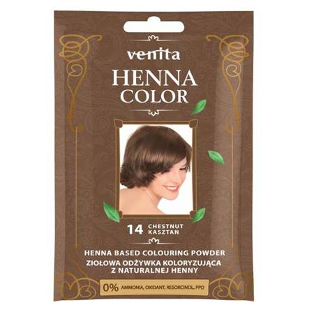 VENITA Henna Color ziołowa odżywka 14 Kasztan 25g