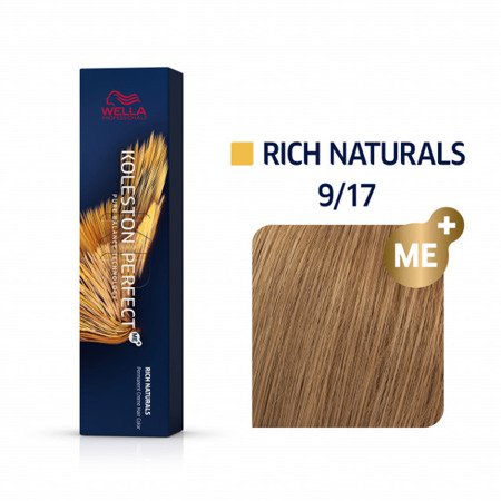 WELLA PROFESIONALS Koleston Perfect Me+ farba Rich Naturals 9/17 Bardzo Jasny Popielato-Brązowy Blond 60ml