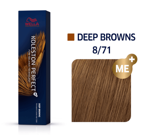 WELLA PROFESSIONALS Koleston Perfect Me+ farba Deep Browns 8/71 60ml