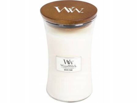 WOODWICK Core świeca w słoiku duża White Teak 609,5g 