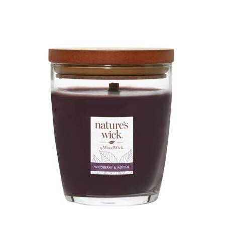 WOODWICK Natures Wick średnia świeca w słoiku Wildberry & Jasmine 284g