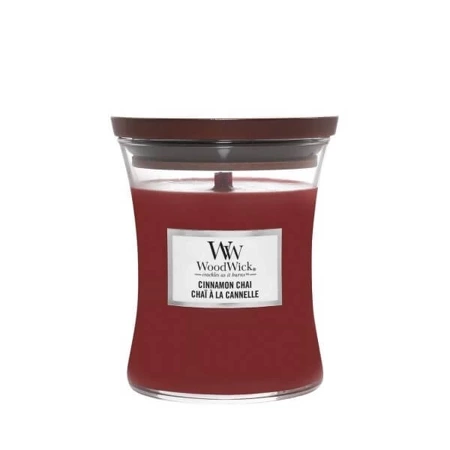 WOODWICK PlusWick średnia świeca w słoiku Cinnamon Chai 275g