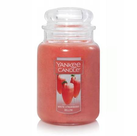 YANKEE CANDLE Large Jar White Strawberry Bell  623g